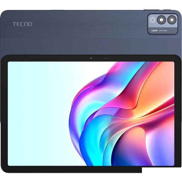 Tecno MegaPad 11 T1101 G99 (2.2) 8C RAM8Gb ROM128Gb 10.95" IPS 1920x1200 4G Android 14 серый 13Mpix 8Mpix BT WiFi microSD 1Tb 8000mAh 137hr 71hrs