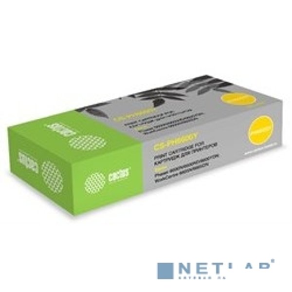 Картридж лазерный Cactus 106R02235 CS-PH6600Y желтый бар.в компл. (6000стр.) для Xerox Ph 6600/WC 6605