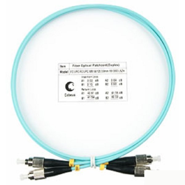 Cabeus FOP-50-FC-FC-1m Шнур оптический duplex FC-FC 50/125 mm OM3 1м LSZH