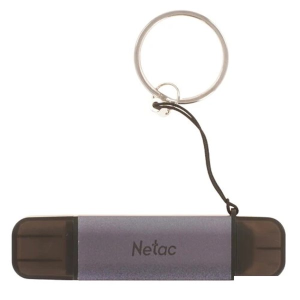 Картридер Netac WK13GYCN USB3.0 Type-C --  mSD/SD, Серый