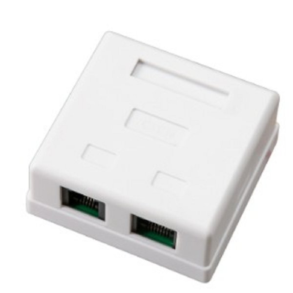 Rexant (03-0120) Розетка комбинированная внешняя, RJ-45(8P-8C) + RJ-11(6P-4C), UTP неэкранированная