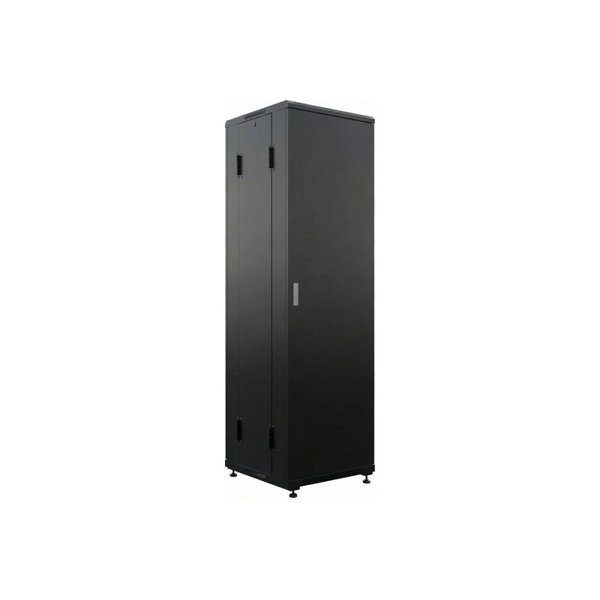 NTSS Шкаф напольный универсальный серверный NTSS R 32U 600х800мм, 4 профиля 19, двери сплошная металл и сплошная металл, боковые стенки съемные, регулируемые опоры, разобранный, черный RAL 9005