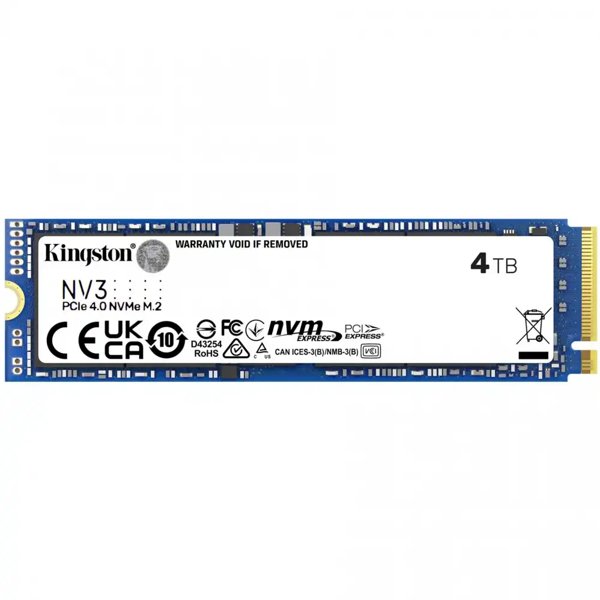 Kingston SSD NV3, 4000GB, M.2(22x80mm), NVMe, PCIe 4.0 x4, SNV3S/4000G