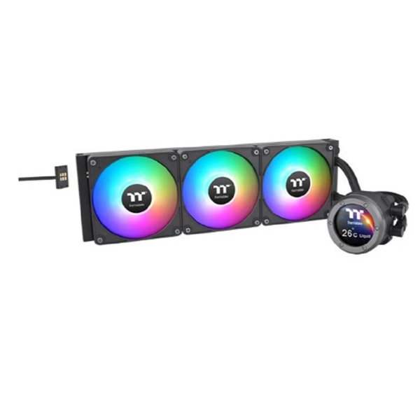 Система водяного охлаждения Thermaltake TH420 V2 Ultra EX ARGB Soc-AM5/AM4/1151/1200/1700 черный 4-pin 30.7dB Al+Cu LCD Ret (CL-W417-PL14SW-A)