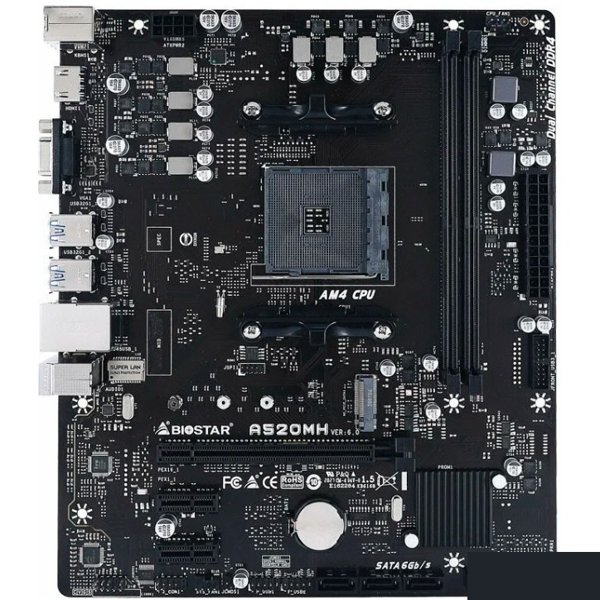 Biostar A520MH RTL{AMD A520,mATX (uATX),Socket AM4}