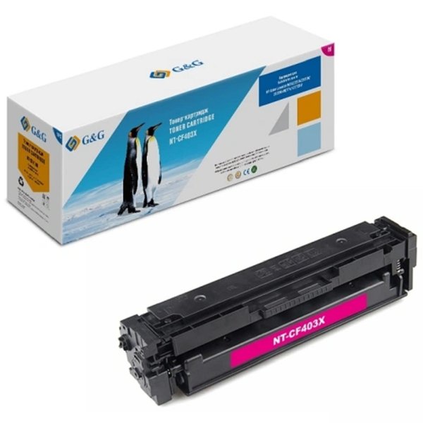 Картридж G&G, аналог HP CF403X/201X красный 2.3k с чипом
