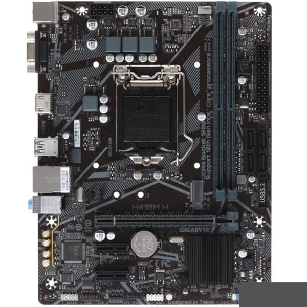 Материнская плата Gigabyte H410M H Soc-1200 Intel H410 2xDDR4 mATX AC`97 8ch(7.1) GbLAN+VGA+HDMI