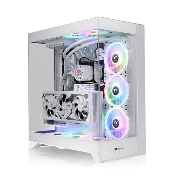 Корпус Thermaltake CTE E550 TG белый без БП ATX 3x140mm 2xUSB3.0 audio bott PSU