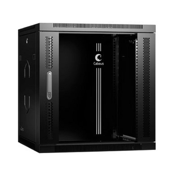 CABEUS SH-05F-12U60/60-R-BK 12U 600X600X635MM (ШХГХВ) ДВЕРЬ СТЕКЛО, ЦВЕТ ЧЕРНЫЙ (RAL 9004)