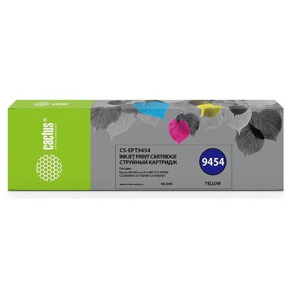 CACTUS CS-EPT9454 Картридж для Epson WF-C5290DW/C5790DW, желтый (66мл)