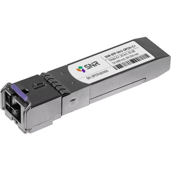 SNR SNR-SFP-W43-GPON-C+ Модуль SFP WDM GPON, дальность до 20км (35dB), Tx/Rx: 1490/1310нм