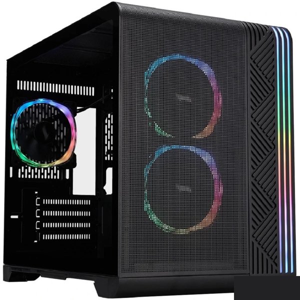 1STPLAYER VT6 ARGB Black / mATX / 3x120mm ARGB fans / VT6-BK-3FS7
