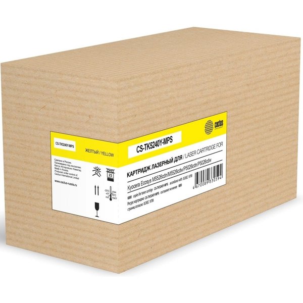 Картридж лазерный Cactus CS-TK5240Y-MPS желтый (6000стр.) для Kyocera Ecosys M5526cdn/M5526cdw/P5026cdn/P5026cdw