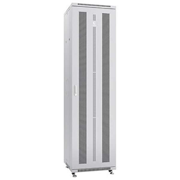 Cabeus ND-05C-47U60/80 Шкаф монтажный телекоммуникационный 19" напольный для распределительного и серверного оборудования 47U 600x800x2277mm (ШхГхВ) передняя и задняя перфорированные двери, ручка с за