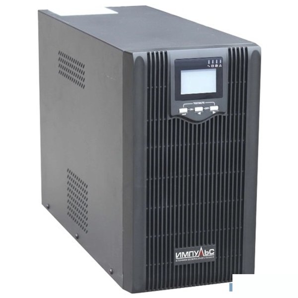 Импульс ИБП Юниор ПРО 3000 {3000 ВА/2400 Вт, LCD, USB, RJ-45/RJ-11, слот для SNMP, АКБ 4х9Ач, IEC-C13x3 +  SCHUKOx3},черный