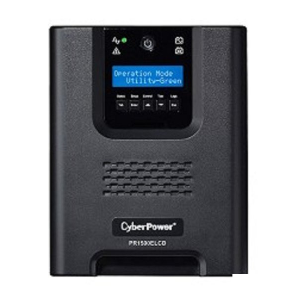 ИБП CyberPower PR1500ELCD {Line-Interactive, Tower, 1500VA/1350W USB/RS-232/EPO/SNMPslot (8 С13) 12В/17 Ач х 2}