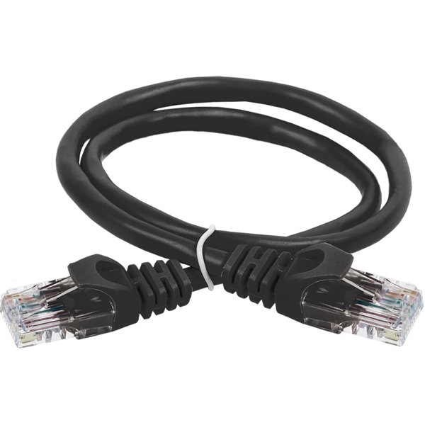 ITK RJ45(m) - RJ45(m) Cat. 6 U/UTP PVC 0.5м чёрный