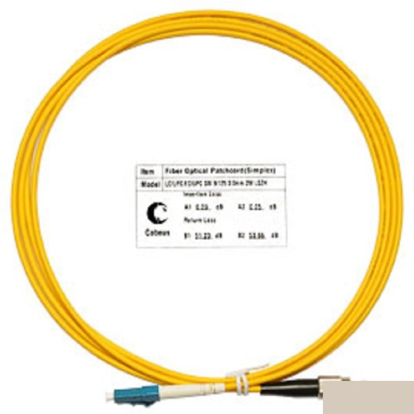 Cabeus FOP(s)-9-LC-FC-2m Шнур оптический simplex LC-FC 9/125 sm 2м LSZH