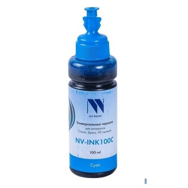 Чернила NV Print-INK100 универсальные Cyan на водной основе для аппаратов Сanon/Epson/НР/Lexmark (100ml) Китай