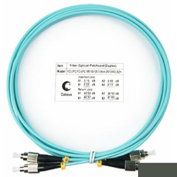 Cabeus FOP-50-FC-FC-1,5m Шнур оптический duplex FC-FC 50/125 mm OM3 1,5м LSZH