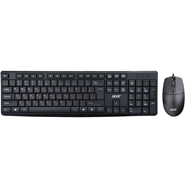 Acer OMW141 [ZL.MCEEE.01M] Комплект (клавиатура + мышь) черный USB проводной