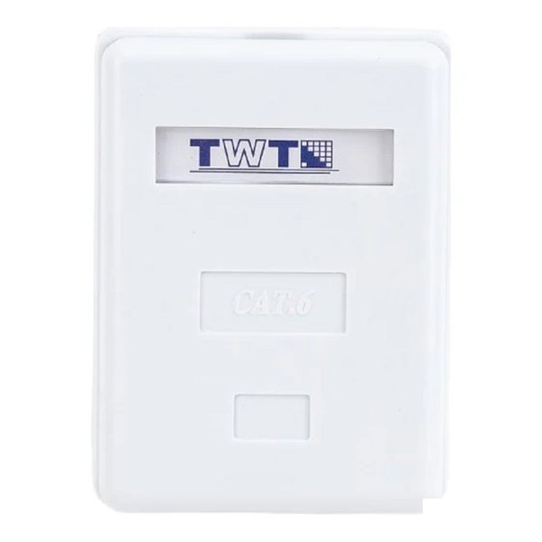 Розетка Lanmaster TWT-SM1-45/S6-WH настен.RJ45 кат.6 STP бел. (упак.:1шт)