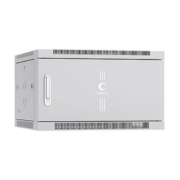 Cabeus SH-05F-6U60/60m Шкаф телекоммуникационный настенный 19" 6U 600x600x368mm (ШхГхВ) дверь металл, цвет серый (RAL 7035)