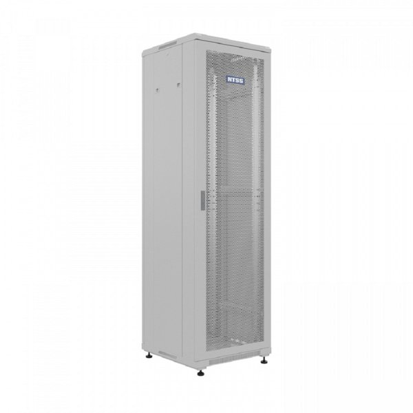 NTSS Шкаф напольный универсальный серверный NTSS R 47U 600х600мм, 4 профиля 19, двери перфорированная и перфорированная, боковые стенки съемные, регулируемые опоры, разобранный, серый RAL 7035 NTSS-R4