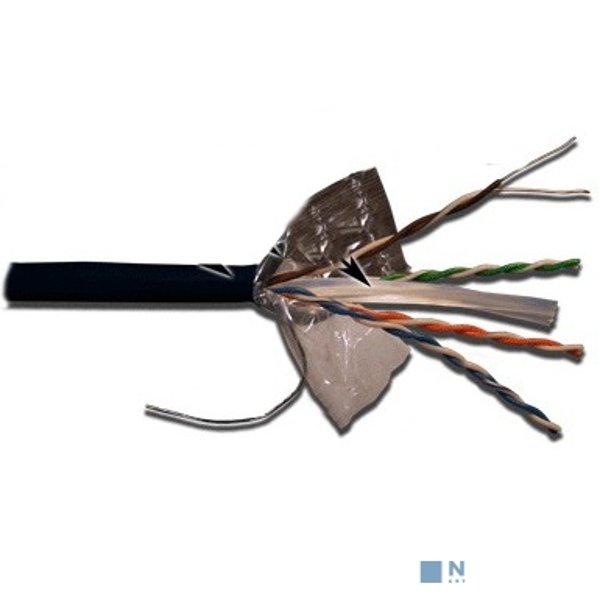 Кабель информационный Lanmaster LAN-6EFTP-OUT кат.6 F/UTP общий экран 4X2X23AWG PE внешний 305м черный