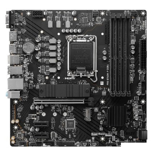 MSI PRO B760M-P DDR4 {LGA1700, 4xDDR4 4xSATA3 RAID 2xM.2 HDMI DP mATX} RTL