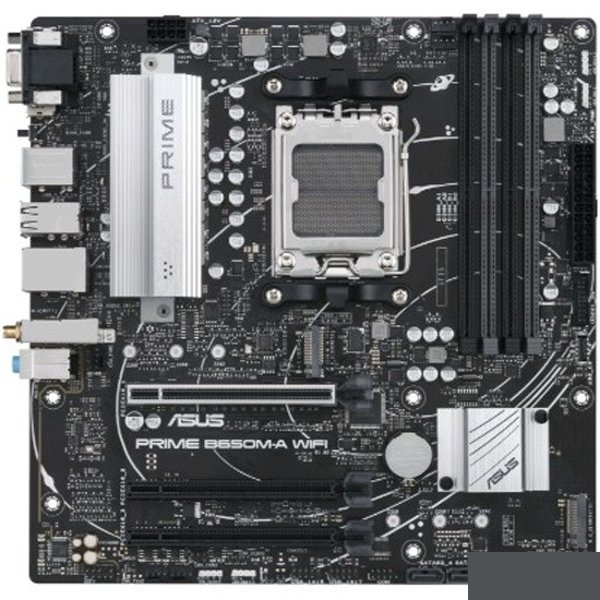 ASUS PRIME B650M-A WIFI RTL {Socket AM5, B650, 4*DDR5, HDMI+DP+VGA, 4xSATA3 + RAID, M2, Audio, Gb LAN, USB 3.2, USB 2.0, mATX}