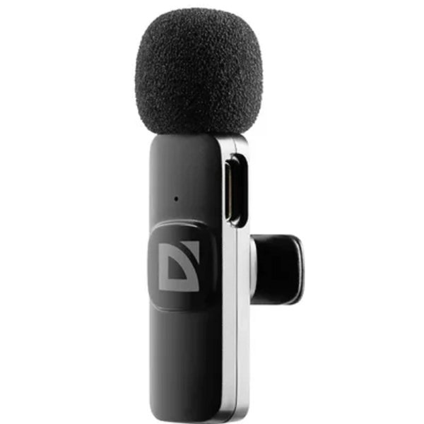 Defender Петличный микрофон Talky-137 wrls, черный, на прищепке, 1шт [64137]