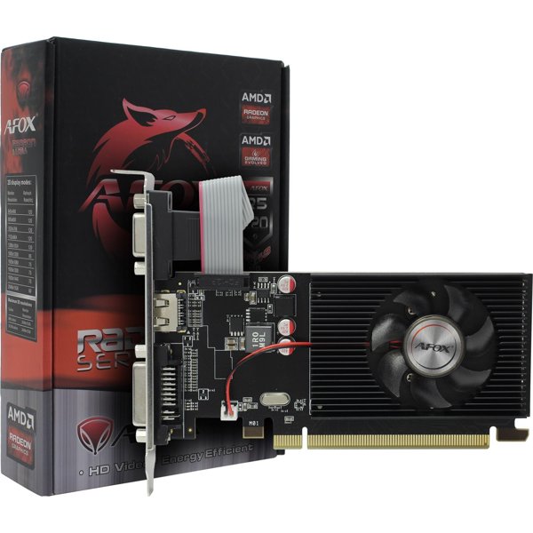 Видеокарта AFOX  PCI-E  R5 220 2GB DDR3 64bit DVI HDMI (AFR5220-2048D3L5) RTL