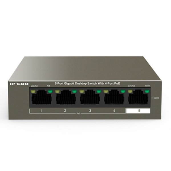 IP-COM G1105P-4-63W Коммутатор PoE неуправляемый 5-Ports 10/100/1000 Base-T / 4-Ports PoE (PoE бюджет 58W)