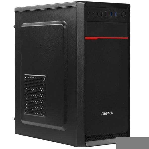 Корпус Digma DCC-MD302 черный без БП ATX 1x80mm 3x120mm 2xUSB2.0 2xUSB3.0 audio