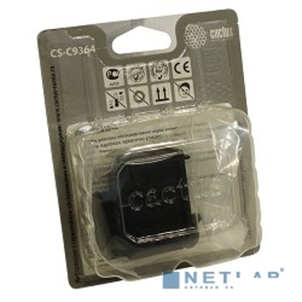 Cactus  C9364HE Картридж струйный черный для HP PS 8053/8753/5943/2573/DJ 5900series (18мл)