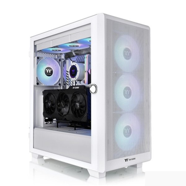 Корпус Thermaltake S250 TG ARGB Mid Tower Chassis (CA-1Y6-00M1WN-00) Snow White/Win1 SPCC/Tempered Glass* 1/CT120 ARGB White Fan*4/Brown Box