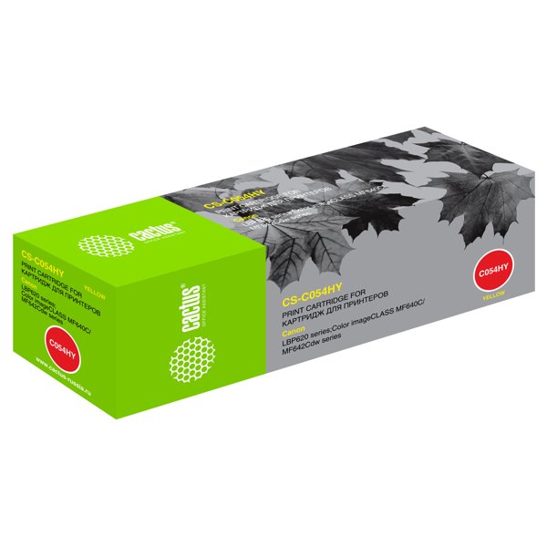 Cactus  Cartridge 054HY Картридж для Canon i-Sensys LBP-620/621/623/640/MF-640/641/642/643/644/645 (2300k) жёлтый