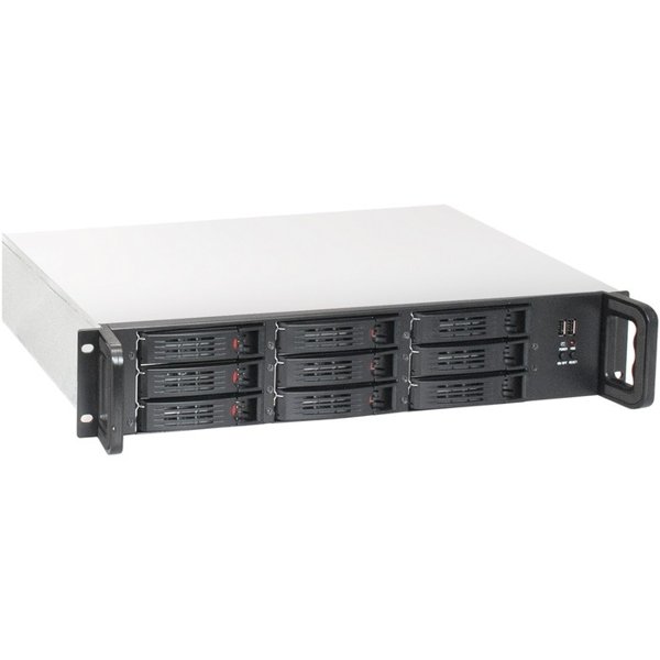 Exegate EX292639RUS Серверный корпус ExeGate Pro 2U650-HS09 <RM 19", высота 2U, глубина 650, БП 2U-400ADS, 9xHotSwap, 2*USB>