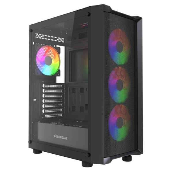 Powercase Mistral EA19, Tempered Glass, 4x 120mm ARGB PWM Fan, чёрный, ATX (CMAEA19-A4)
