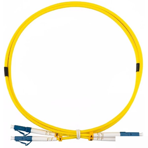 Rexant (50-2111-3) Патч-корд оптический одномодовый (SM) 9/125 OS2 разъемы zip-cord LC/UPC-LC/UPC 3мм Duplex LSZH 3м желтый