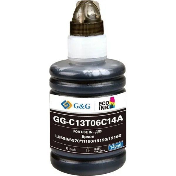 Чернила G&G GG-C13T06C14A №112 черный 140мл для Epson L6550/6570/11160/15150/15160