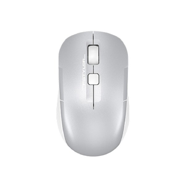 Мышь A4TECH Fstyler FB26CS Air2, оптическая, беспроводная, USB, серебристый и белый [fb26cs air2 icy white]