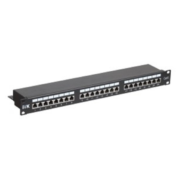 ITK PP24-1UC6S-D05 1U патч-панель кат.6 STP, 24 порта (Dual), с кабельным органайзером