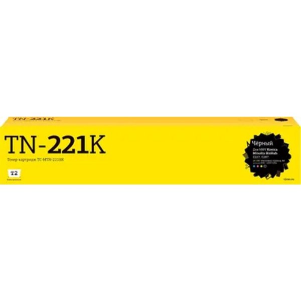 TC-MTN-221BK Тонер-картридж T2 для Konica-Minolta BizHub C227/C287 (24000 стр.) черный, с чипом