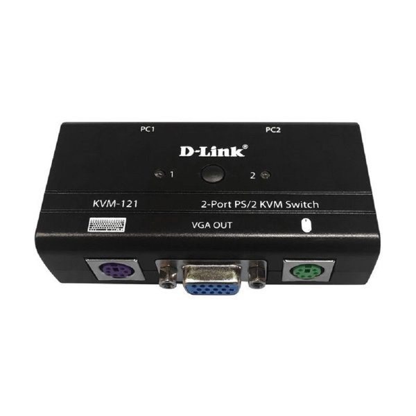 D-Link KVM-121/B1A 2-портовый KVM-переключатель с портами VGA и PS/2