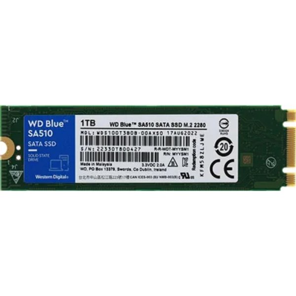 SSD WD Blue SA510 WDS100T3B0B 1ТБ, M.2 2280, SATA3