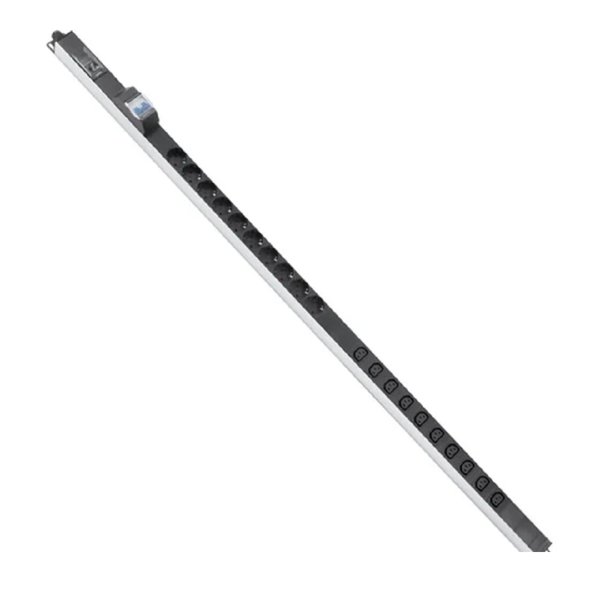 Cabeus PDU-16-10S-10C13-B-T Блок розеток для 19" шкафов, вертикальный, 10 розеток Schuko, 10 розеток IEC 320 C13, 16А, автомат защиты, алюминиевый корпус, клеммная колодка