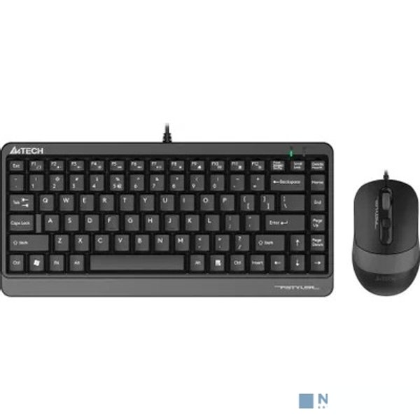 Комплект кл-ра+мышь проводн. A4Tech Fstyler F1110 black/grey USB Multimedia (F1110 GREY)