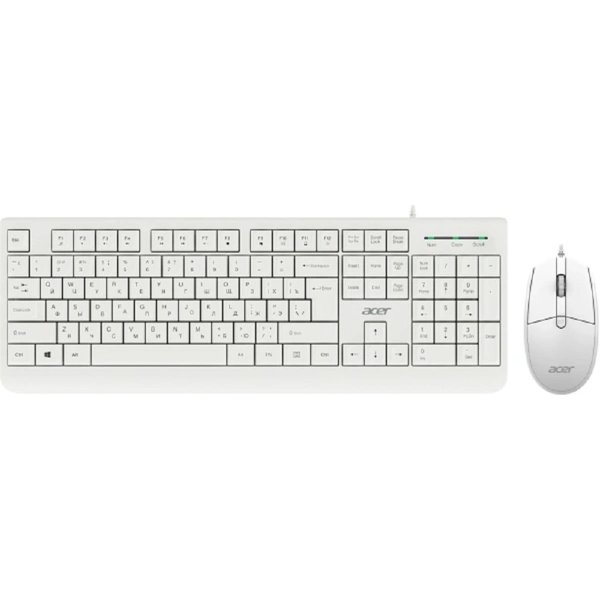 Acer OCC400 [ZL.ACCCC.014] Комплект (клавиатура + мышь)  клав-ра:белый мышь:белый USB проводной